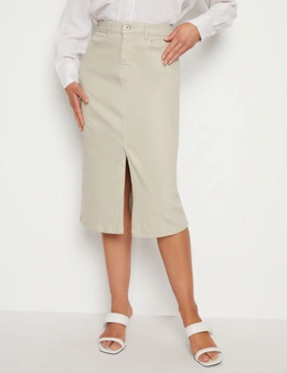 Rockmans Mid Length Denim Skirt
