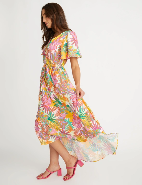 Rockmans Long Sleeve Tiered Midi Dress, hi-res image number null