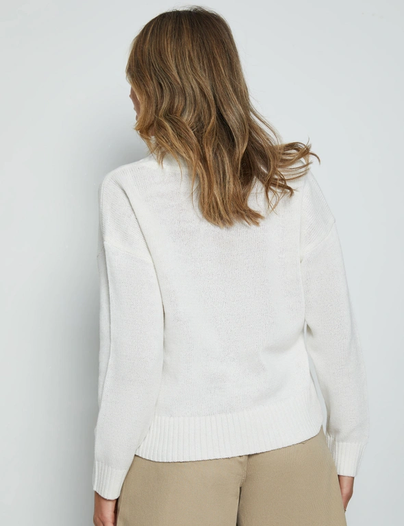 Rockmans Pearl Button Pointelle Cardigan, hi-res image number null