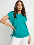Rockmans Rouched Side Cap Sleeve Tee, hi-res