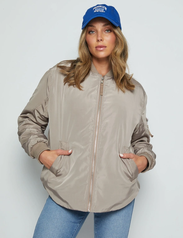 Rockmans Relaxed Bomber Jacket | Rockmans