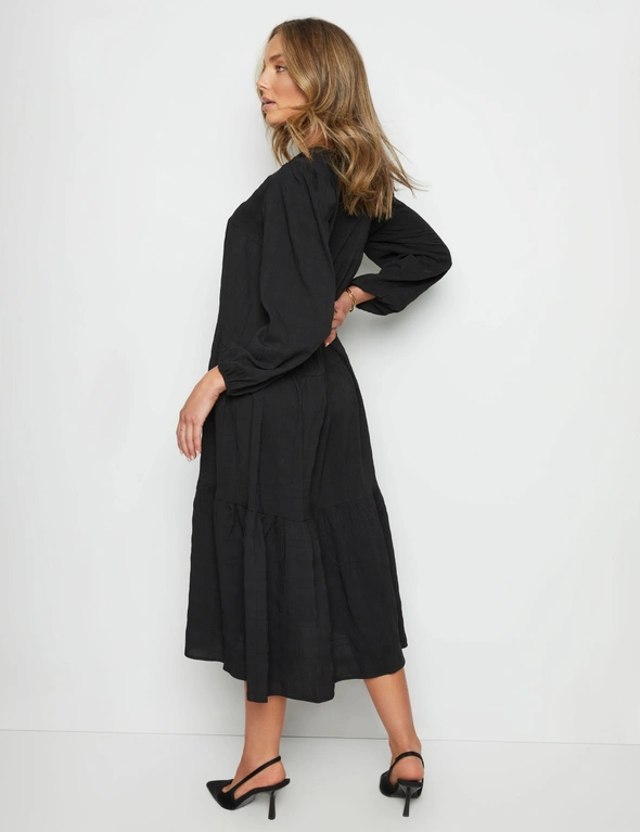 Rockmans Long Seeve Tiered Maxi Dress, hi-res image number null