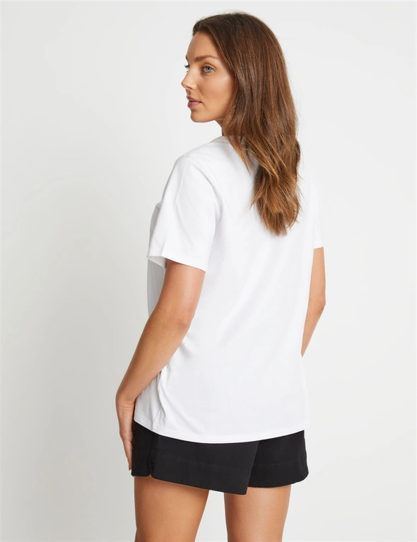 Rockmans Frill Sleeve Short Sleeve Tee, hi-res image number null