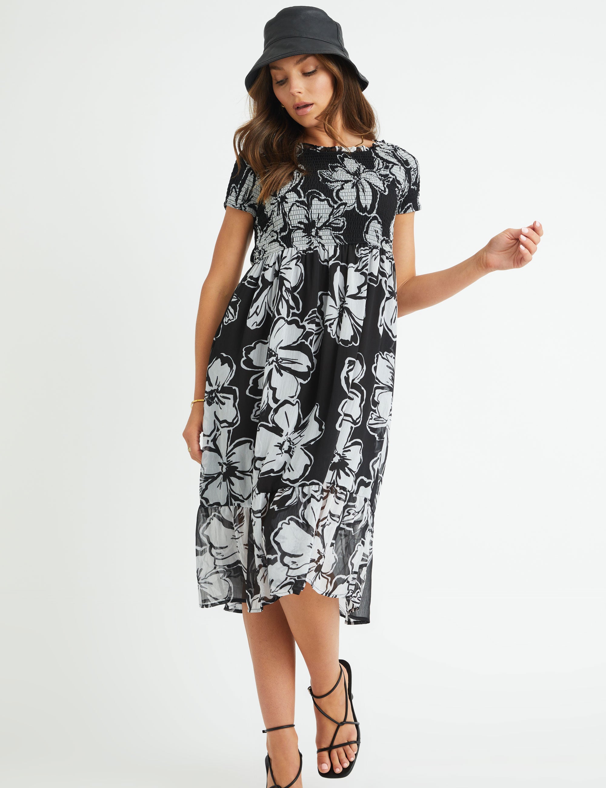 Rockmans Shirred Bodice Dress | EziBuy Australia