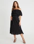 Rockmans Off The Shoulder Tiered LaceDetail Woven Midi Dress, hi-res