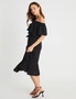 Rockmans Off The Shoulder Tiered LaceDetail Woven Midi Dress, hi-res