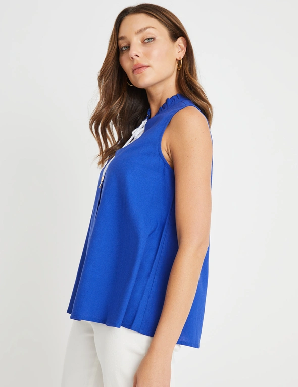 Rockmans Sleeveless Linen Tank, hi-res image number null