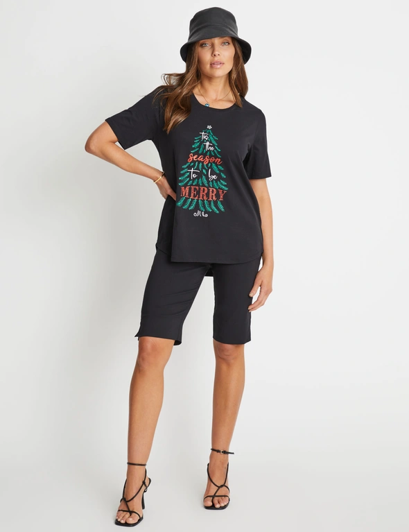 Rockmans SS Round Neck Xmas Tee, hi-res image number null