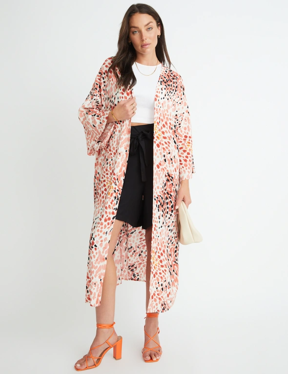 Rockmans Printed Long Kimono, hi-res image number null