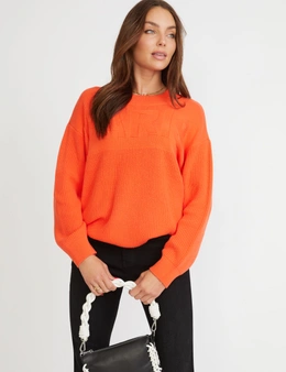 Rockmans Embossed Jaquard Knit Pull Over