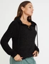 Rockmans Chenille Hooded Lace Up Jumper, hi-res