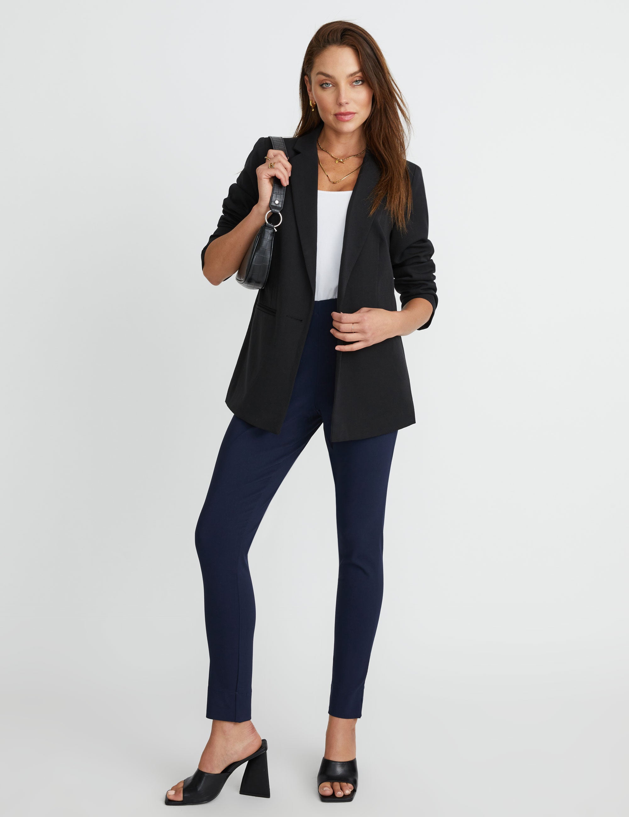 Rockmans Pull On Slim Leg Bengaline Pant | Rockmans