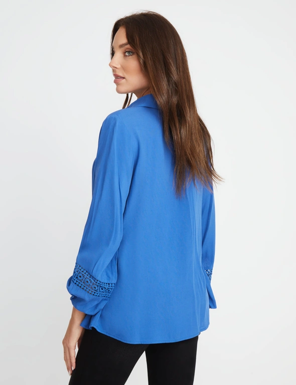 Rockmans Tiered Lace Insert Blouse, hi-res image number null