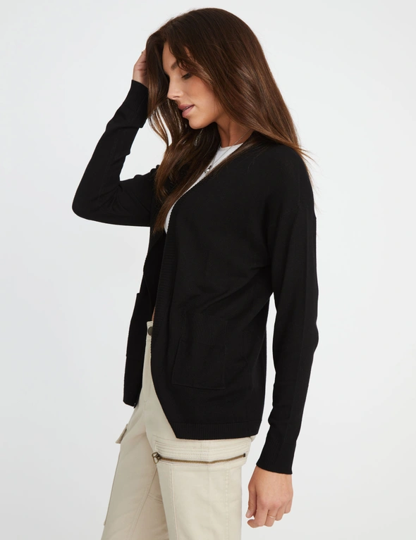 Rockmans Light Weight Long Sleeve Cardigan, hi-res image number null