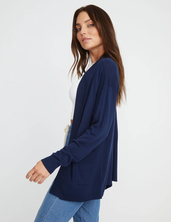 Rockmans Light Weight Long Sleeve Cardigan, hi-res image number null