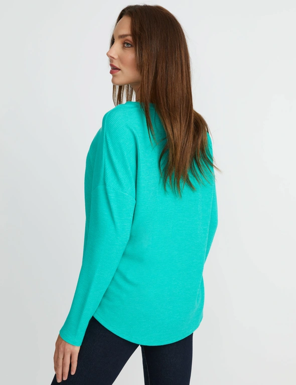 Rockmans Textured Exended Sleeve Top, hi-res image number null