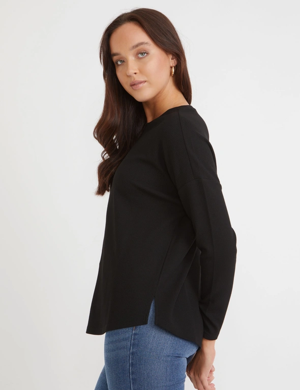 Rockmans Textured Exended Sleeve Top, hi-res image number null