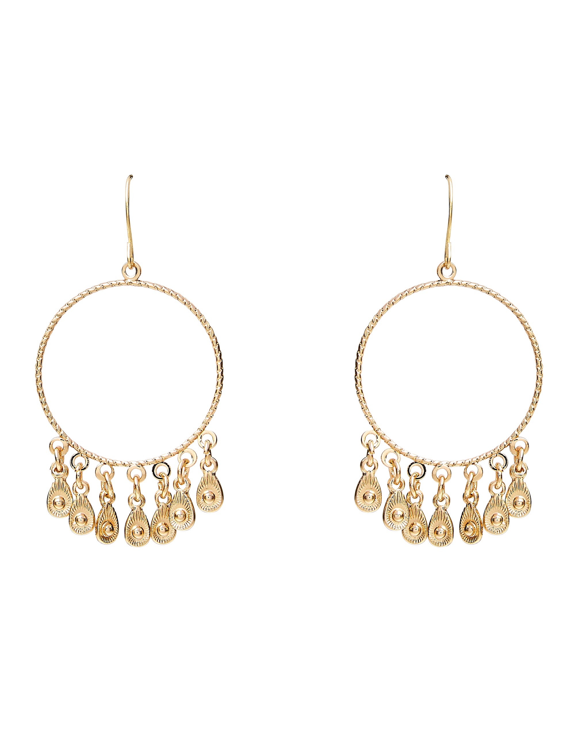 Amber Rose Hoop Fringe Hoop Earrings | Crossroads