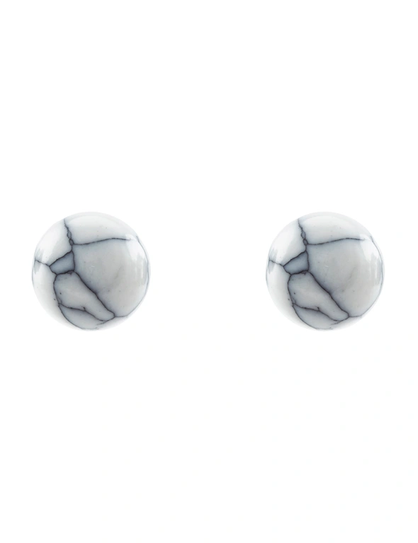 Amber Rose Silver Orb Stud Earrings, hi-res image number null