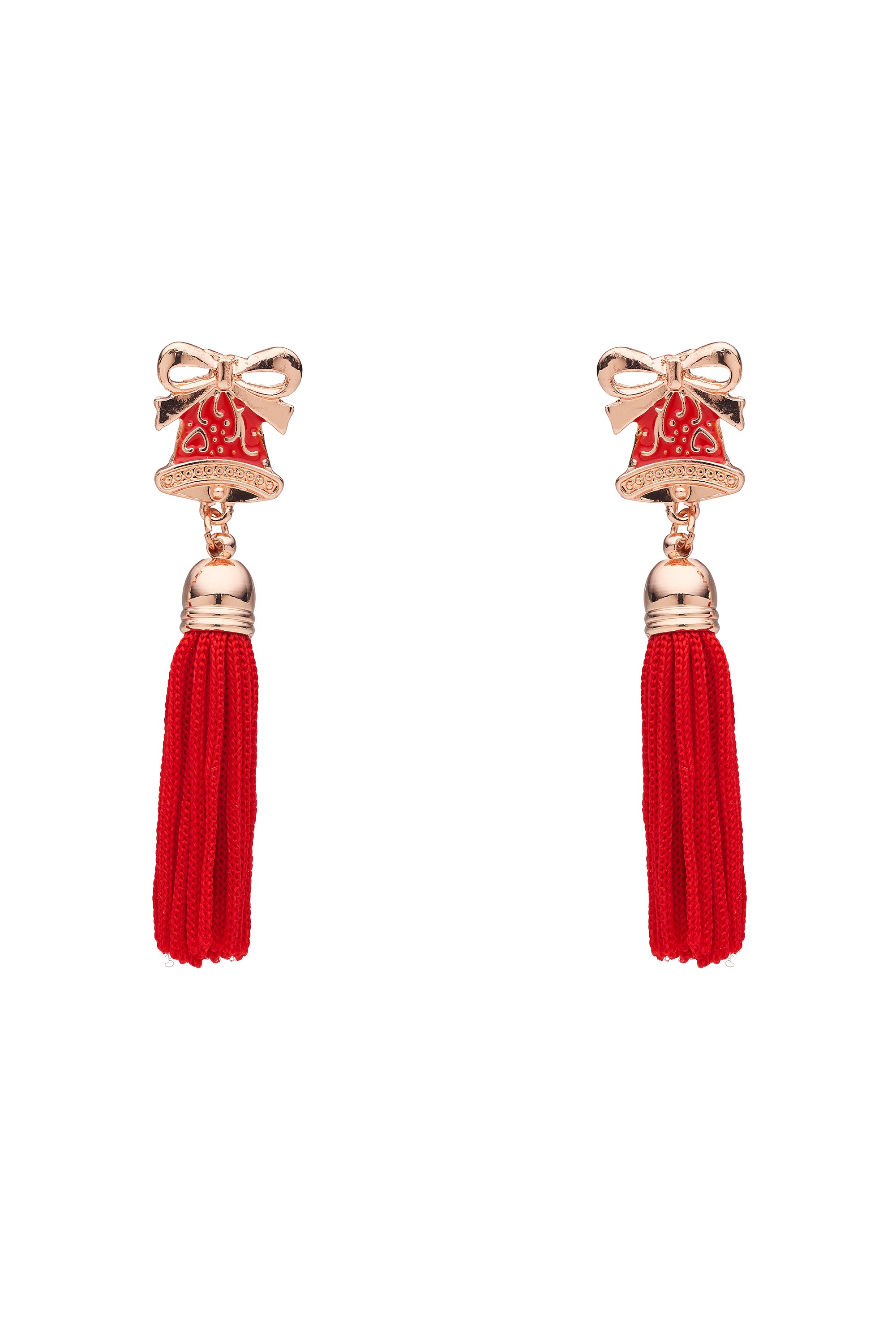 J crew sale red tassel earrings