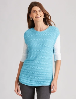 W.Lane Cable Knitwear Pullover Top