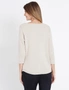 W.Lane Cable Front 3/4 Sleeve Pullover Top, hi-res
