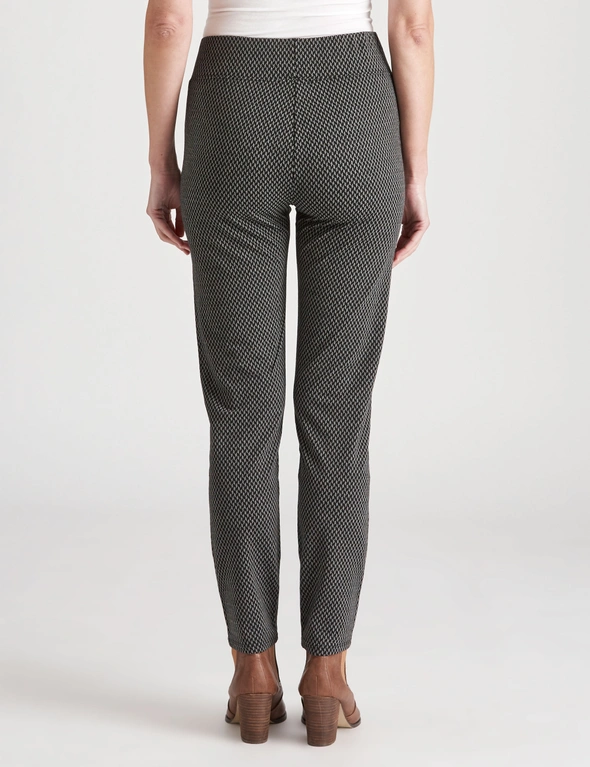Textured gingham pant