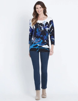 W.Lane Floral Print Pullover Top