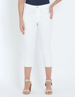 W.Lane Embroidered Crop Jeans