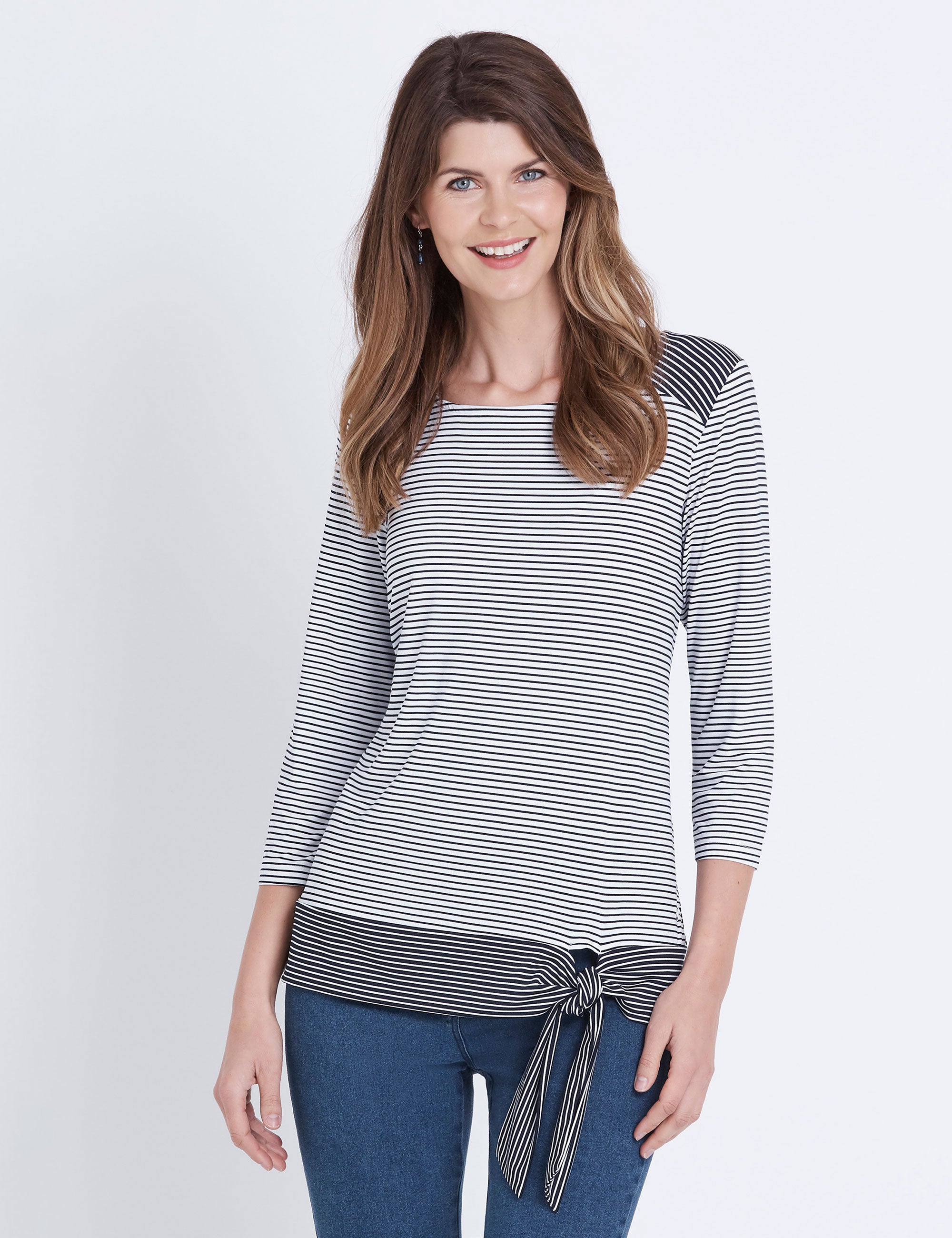 W.Lane Spliced Stripe Tie Top | EziBuy Australia