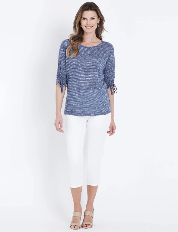 W.Lane Stripe Rouched Top, hi-res image number null