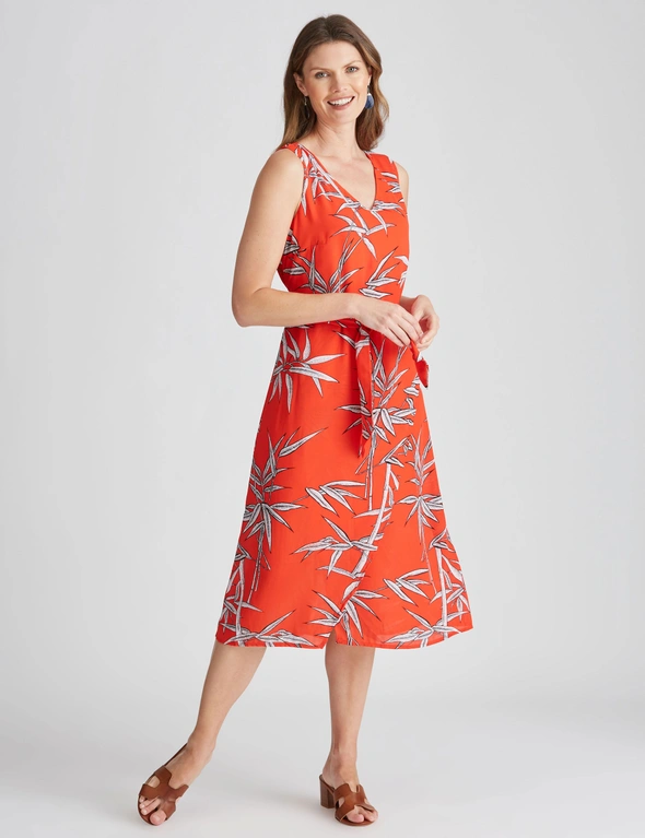 W.Lane Bamboo Print Wrap Dress, hi-res image number null