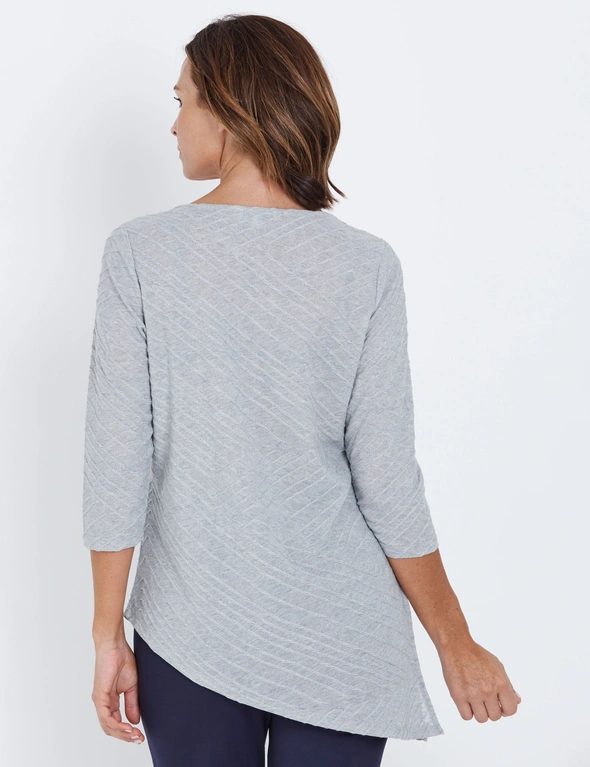 W.Lane Assymetric Spliced Textured Top, hi-res image number null
