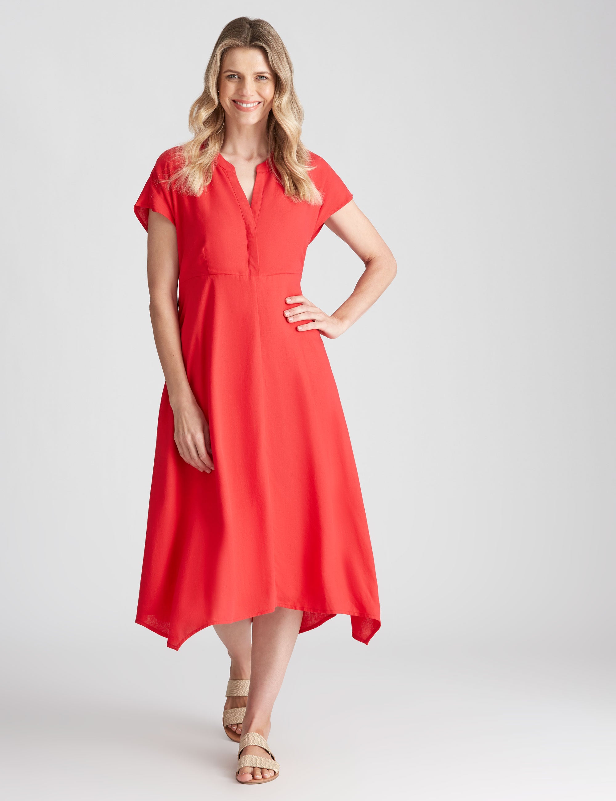 W.Lane Linen Hem Detail Dress | W Lane