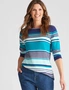 W.Lane Stripe Pullover Top, hi-res
