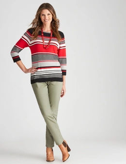 W.Lane Stripe Pullover Top
