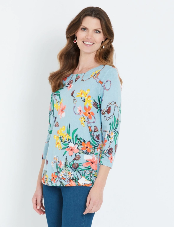 W.Lane Tropical Chain Pullover Top, hi-res image number null
