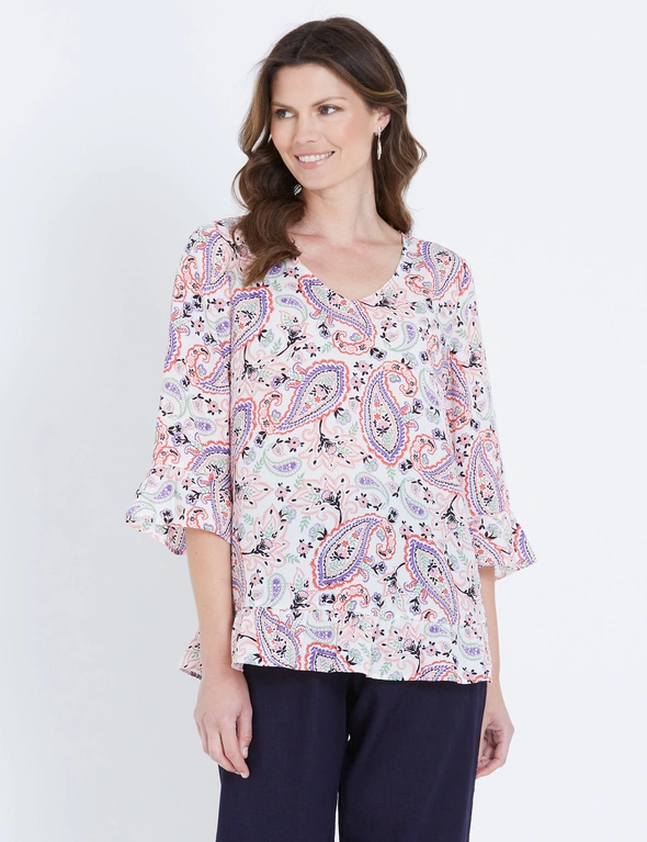 W.Lane Paisley Frill Top, hi-res image number null