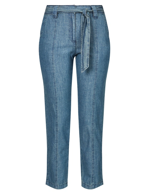 W.Lane Chambray Tie Ankle Pants, hi-res image number null