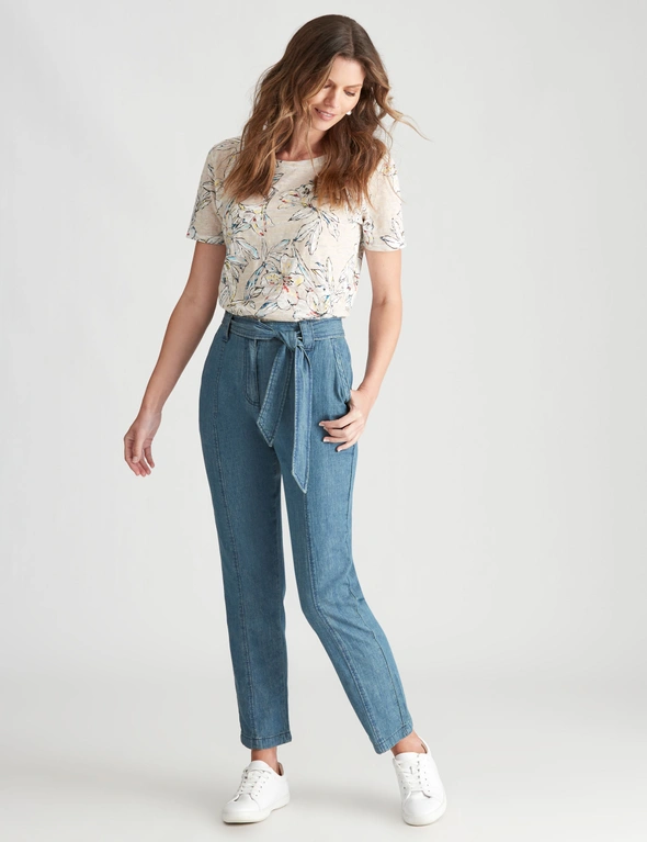 W.Lane Chambray Tie Ankle Pants, hi-res image number null