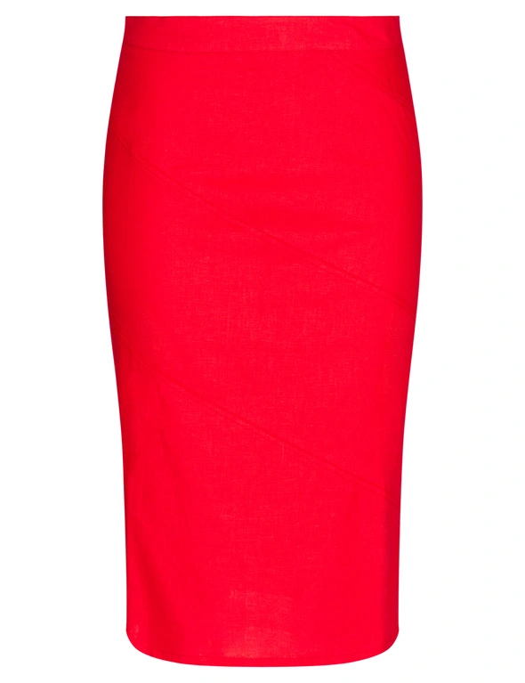 W.Lane Panelled Linen Skirt, hi-res image number null