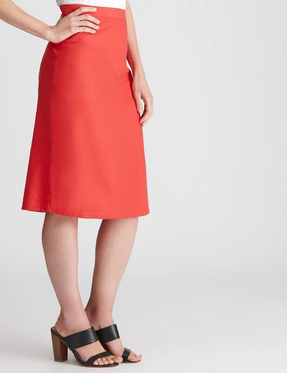 W.Lane Panelled Linen Skirt, hi-res image number null