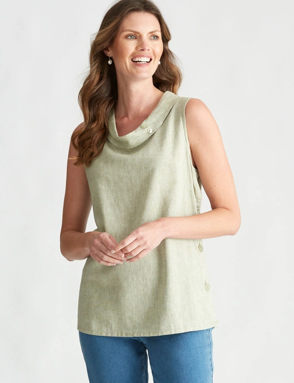 W.Lane Cowl Neck Button Top, hi-res image number null