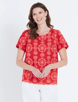W.Lane Embroidered Top