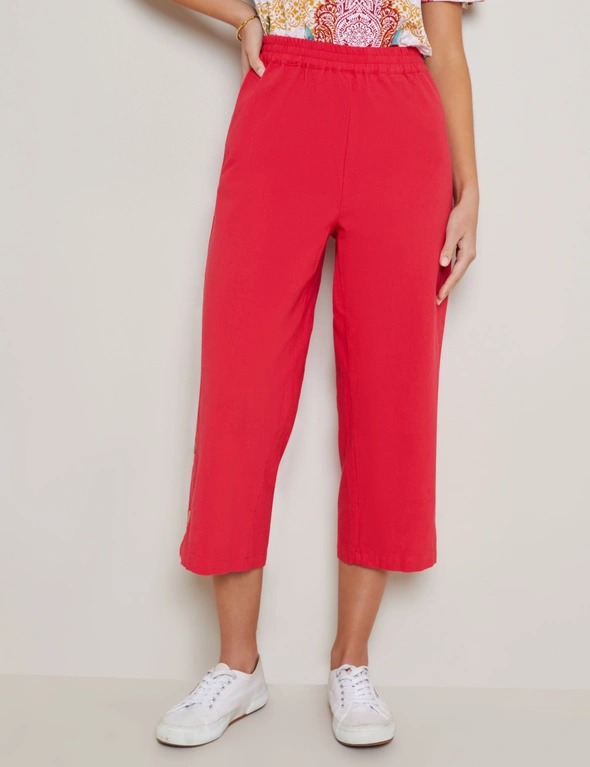 W.Lane Wide Legs Button Crop Pants, hi-res image number null