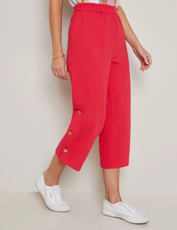 W.Lane Wide Legs Button Crop Pants, hi-res image number null