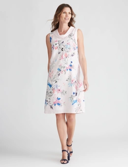 W.Lane Abstract Floral Placement Dress