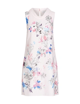 W.Lane Abstract Floral Placement Dress