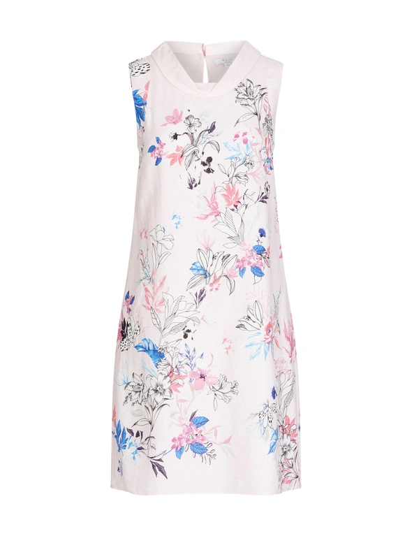 W.Lane Abstract Floral Placement Dress, hi-res image number null