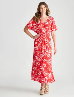 W.Lane Large Floral Rouched Dress